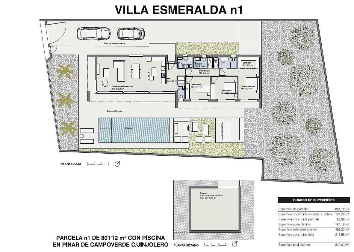 Chalet de 3 habitaciones en Pinar de Campoverde en venta con piscina garaje - 775.000 € (Ref: 8954794)