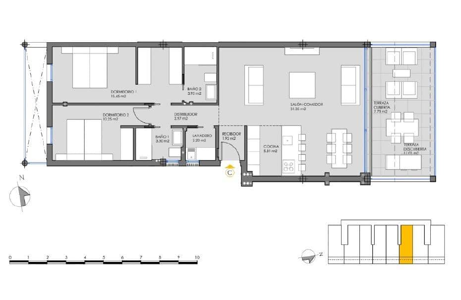 2 quarto Apartamento para venda em Mar de Cristal com garagem - 305 000 € (Ref: 8954795)