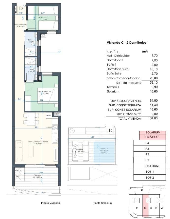 2 Zimmer Wohnung zu verkaufen in Torrevieja mit Pool Garage - 339.000 € (Ref: 9406902)