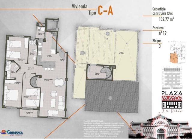 3 camera da letto Attico in vendita in La Unión con garage - 165.000 € (Rif: 9596198)