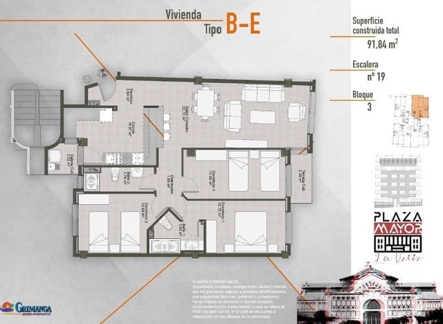 3 soveværelse Lejlighed til salg i La Unión med garage - € 139.000 (Ref: 9596199)