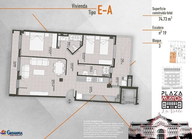2 bedroom Flat for sale in La Unión with garage - € 115,000 (Ref: 9608119)