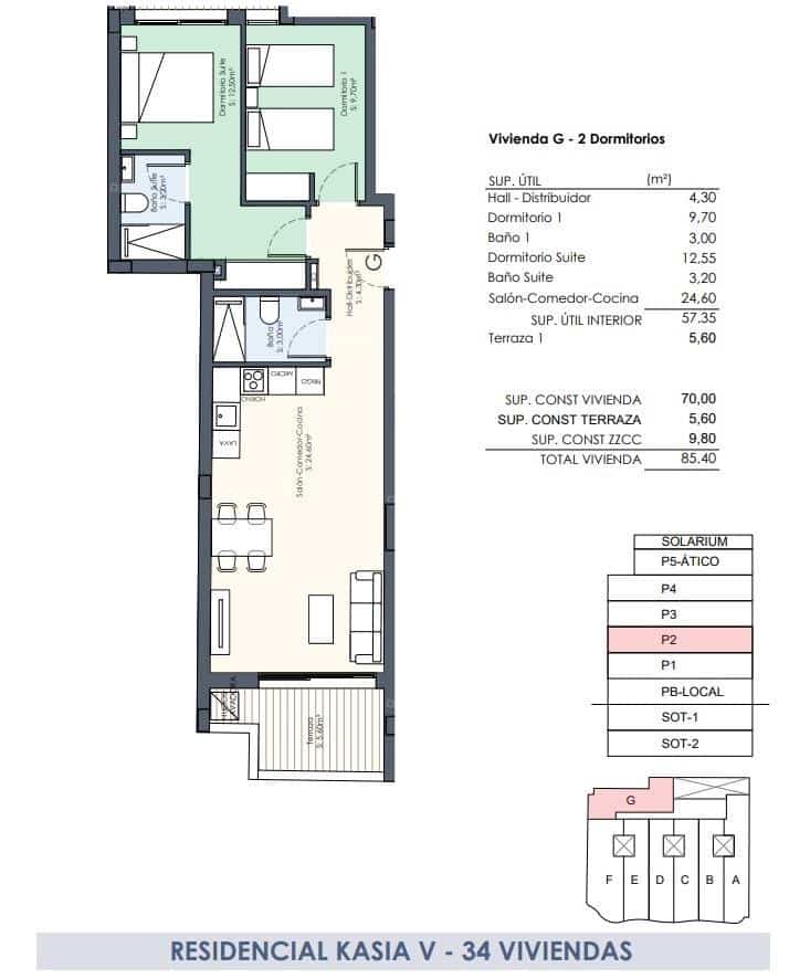 Piso de 2 habitaciones en Torrevieja en venta con piscina garaje - 319.000 € (Ref: 9701675)