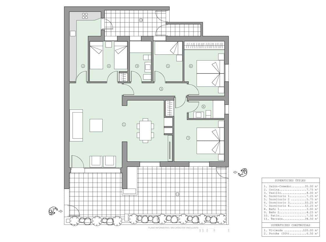 4 makuuhuone Bungalow vuokrattavana paikassa Playa Honda mukana 
autotalli - 2 000 € (Ref: 9966697)