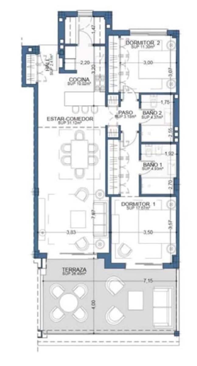 2 camera da letto Attico da affittare in New Golden Mile con piscina garage - 2.000 € (Rif: 10153288)