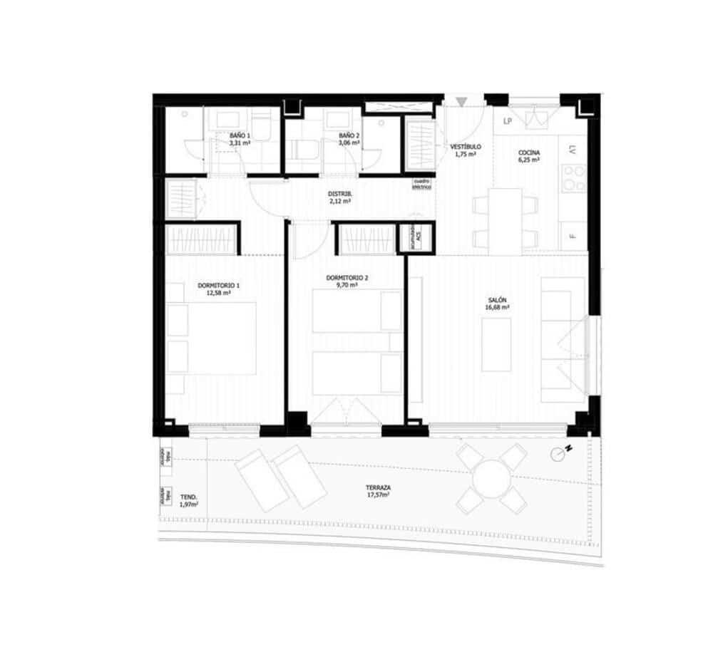 2 soveværelse Lejlighed til salg i El Chaparral med swimmingpool garage - € 315.000 (Ref: 10168086)
