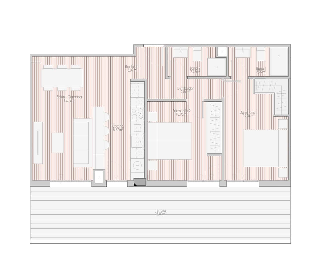 3 soverom Leilighet til salgs i Marbella med svømmebasseng garasje - € 460 000 (Ref: 8051281)