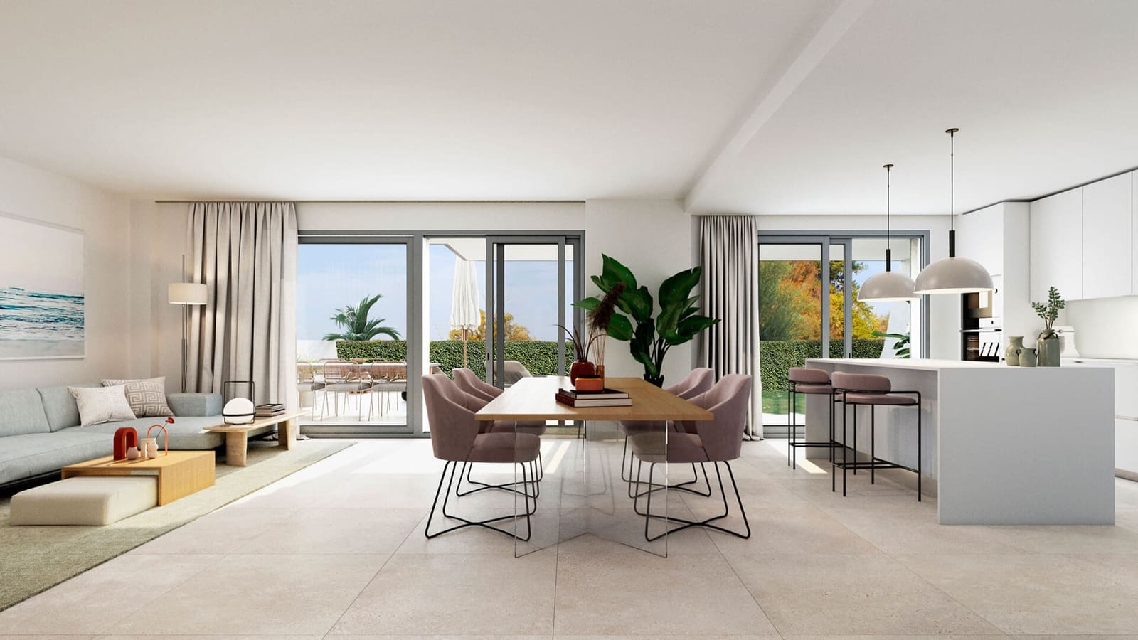 3 soveværelse Semi-Rækkehus til salg i Mijas Costa med swimmingpool garage - € 895.000 (Ref: 8441479)