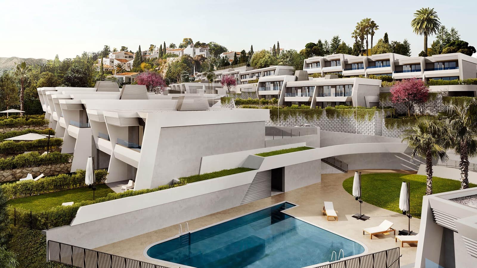 3 soveværelse Semi-Rækkehus til salg i Mijas Costa med swimmingpool garage - € 895.000 (Ref: 8441479)