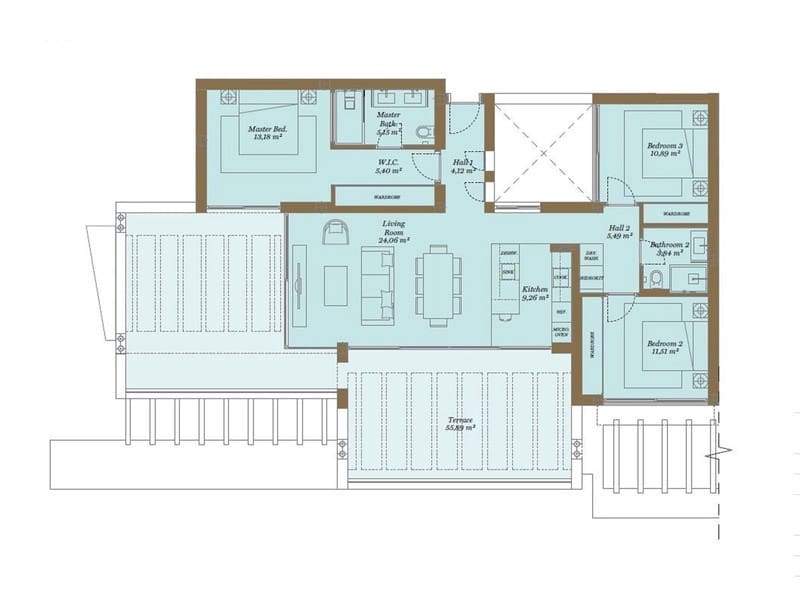 3 chambre Penthouse à vendre à Ojen avec piscine garage - 949 000 € (Ref: 8594693)