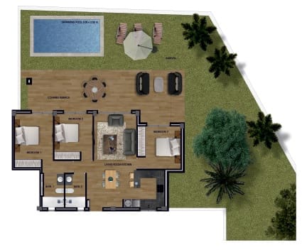 3 soveværelse Lejlighed til salg i Las Lomas de Rame - Bahía Bella, Los Alcázares med swimmingpool garage - € 415.000 (Ref: 8921846)