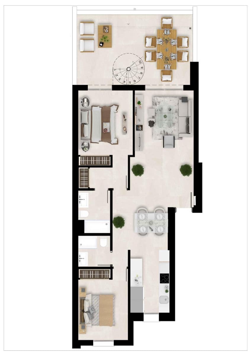 2 soverom Penthouse til salgs i Buenas Noches med svømmebasseng - € 430 000 (Ref: 8216516)