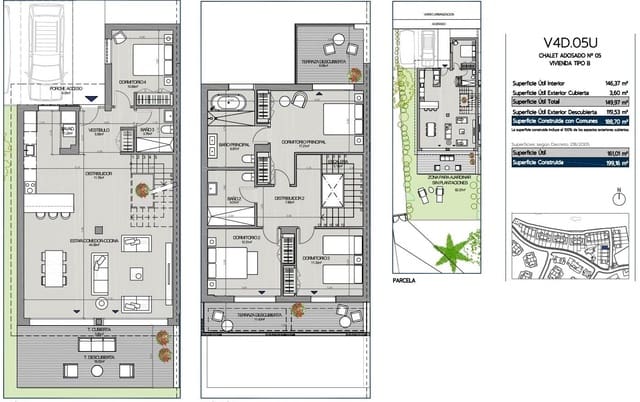 4 soverom Kjedet enebolig til salgs i Sotogrande, San Roque med svømmebasseng - € 568 000 (Ref: 8298312)