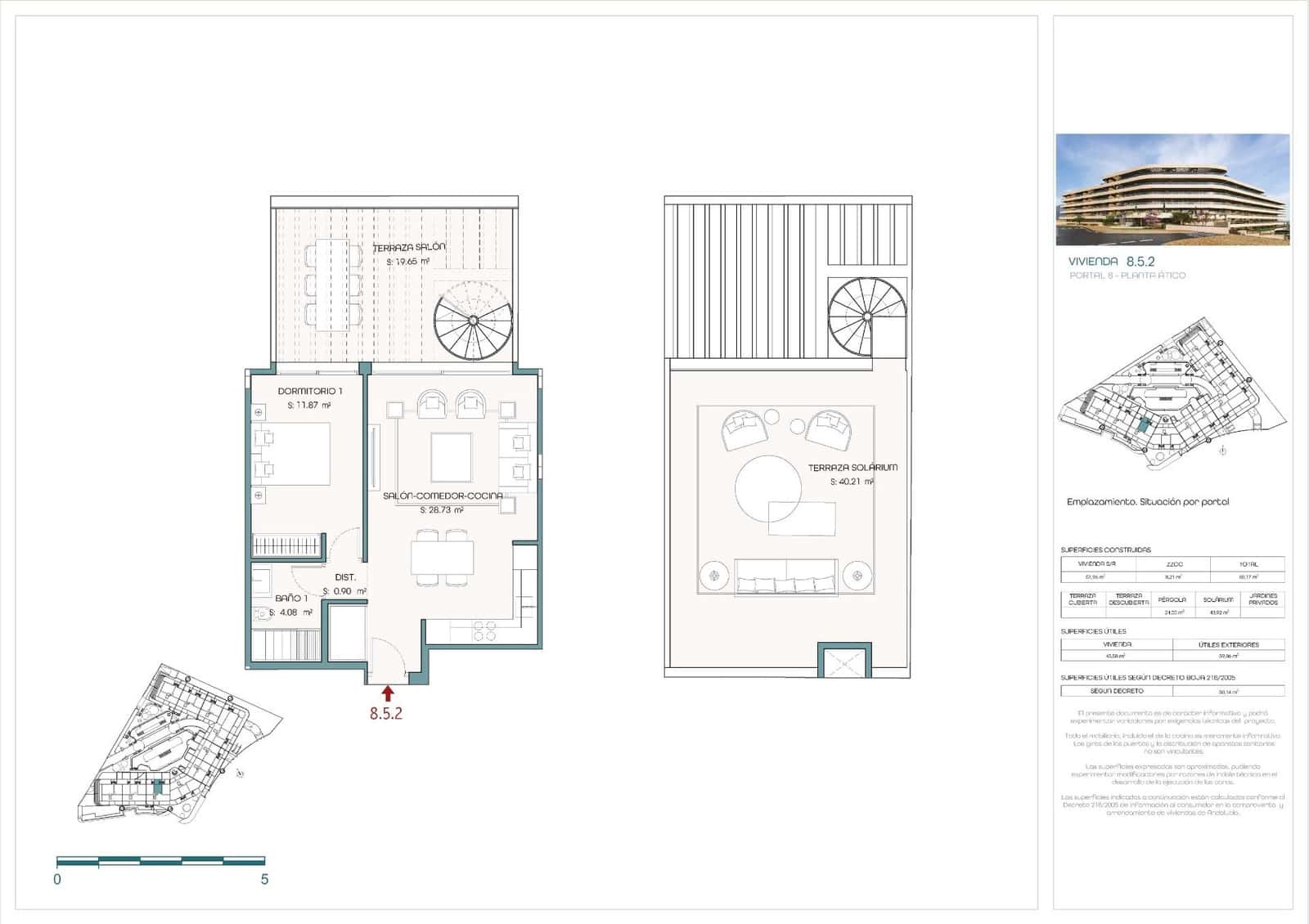 1 sovrum Takvåning till salu i Estepona med pool - 479 000 € (Ref: 9347528)