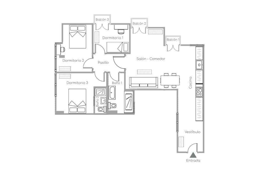 3 soveværelse Lejlighed til salg i Granada by - € 349.900 (Ref: 9690714)