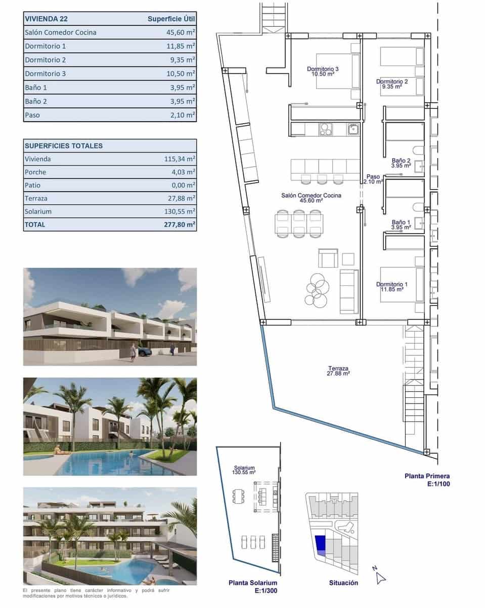 Bungalow de 3 habitaciones en Pilar de la Horadada en venta con piscina garaje - 495.000 € (Ref: 9799901)