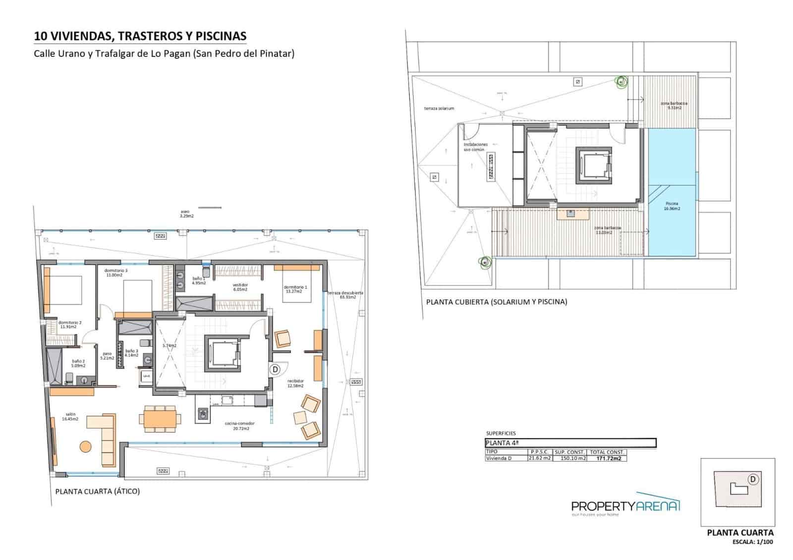 3 bedroom Apartment for sale in San Pedro del Pinatar with pool garage - € 949,900 (Ref: 9714544)