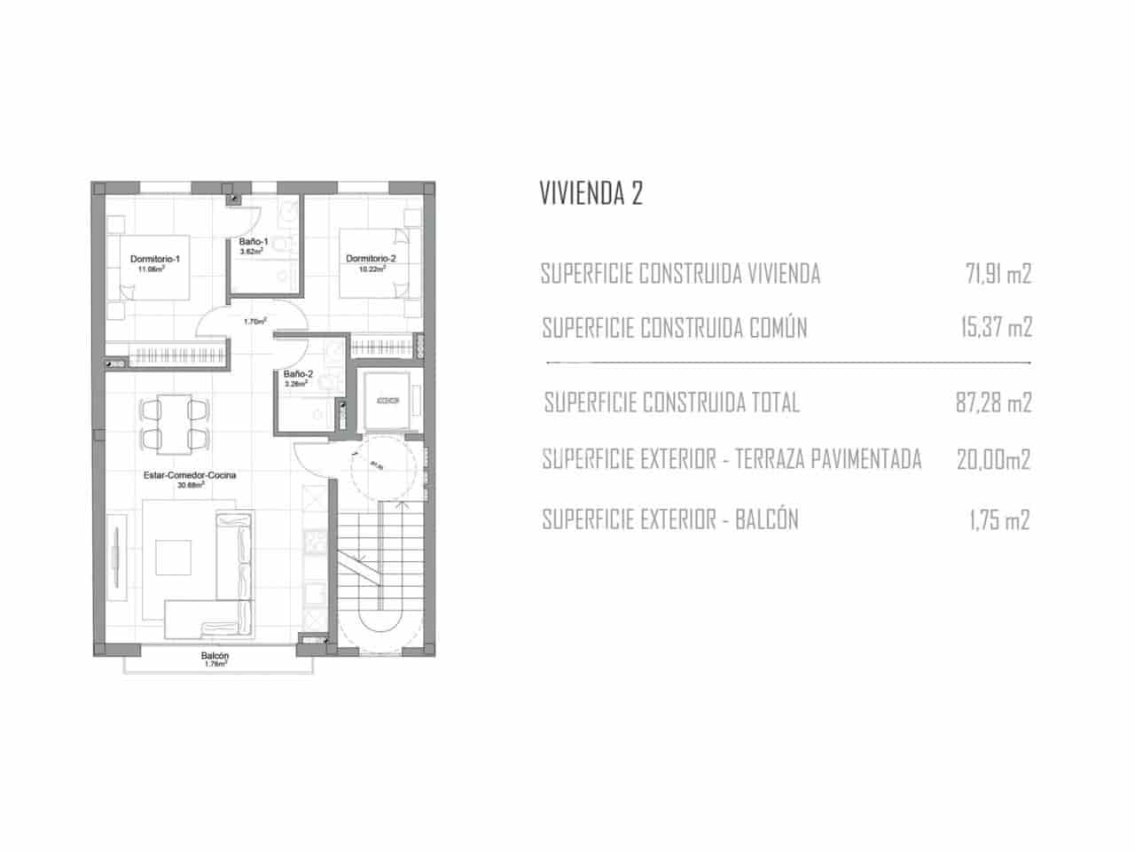 2 slaapkamer Flat te koop in Palma de Mallorca - € 395.000 (Ref: 10072780)