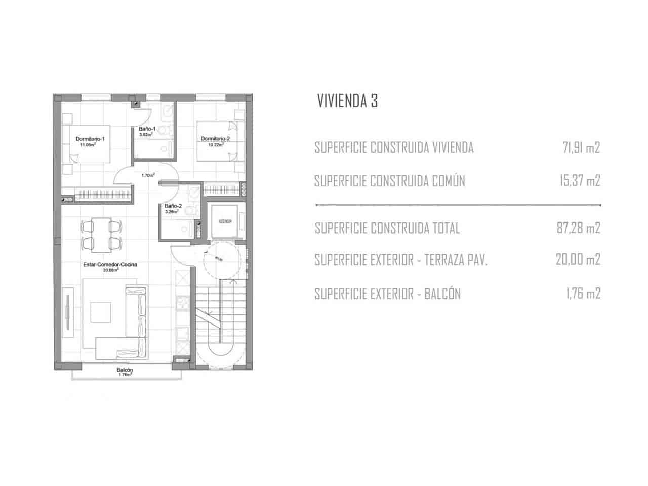 2 slaapkamer Flat te koop in Palma de Mallorca - € 395.000 (Ref: 10072780)