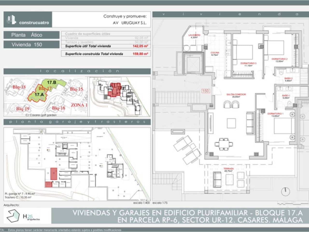 3 bedroom Penthouse for sale in Casares with pool garage - € 640,000 (Ref: 8936515)