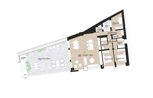 3 quarto Apartamento para venda em Monte Sancha, Málaga cidade com garagem - 1 190 000 € (Ref: 10019291)