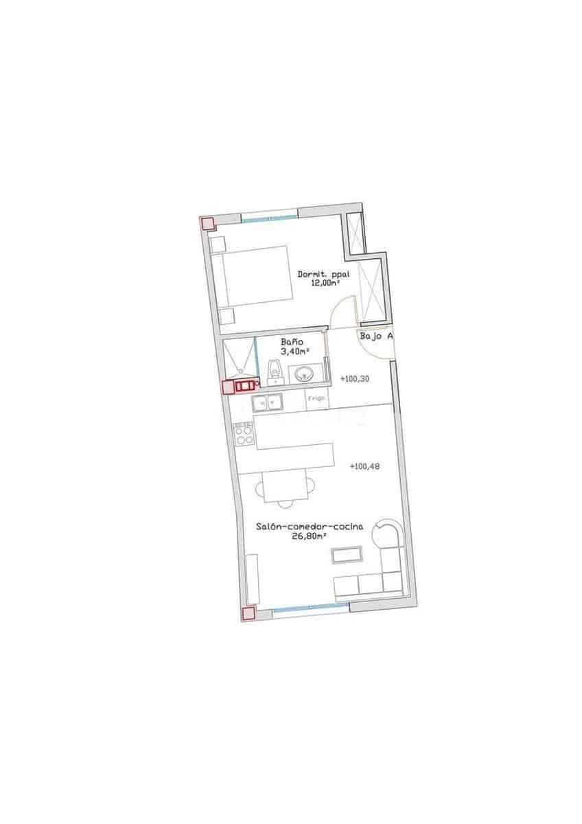 2 slaapkamer Appartement te koop in Malaga stad - € 355.000 (Ref: 10019315)