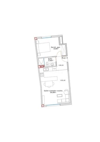 1 sovrum Lägenhet till salu i Capuchinos, Málaga stad - 279 000 € (Ref: 10019320)