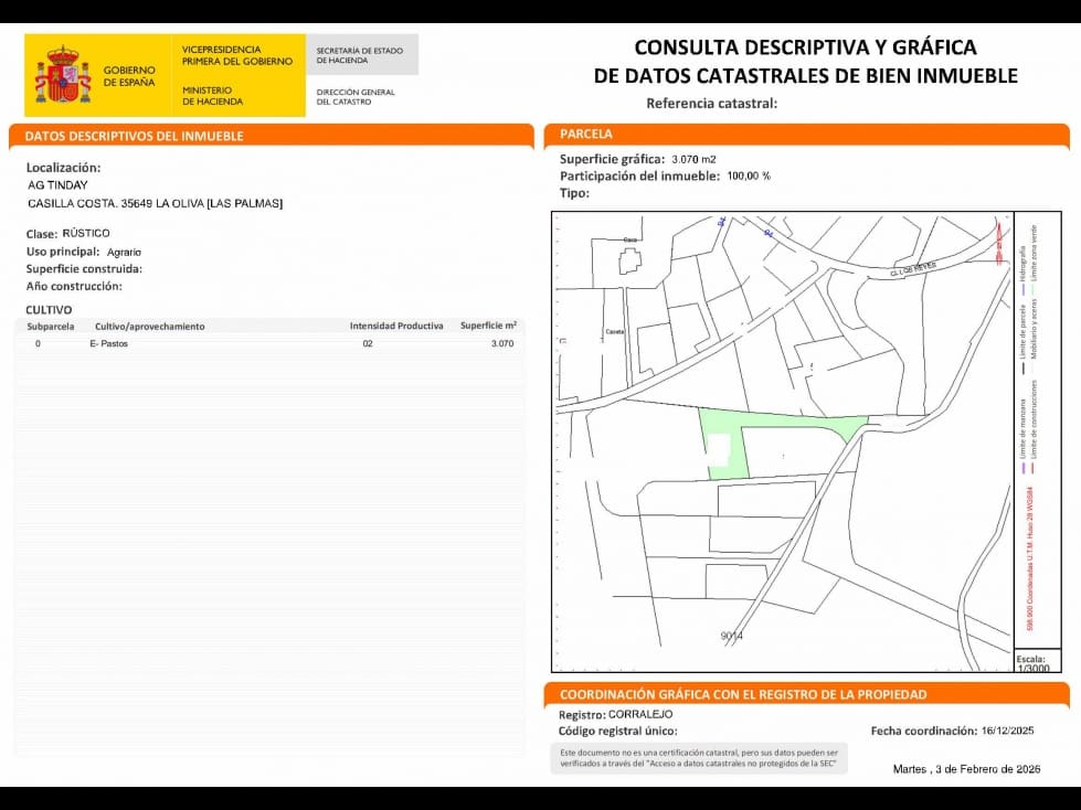 Grond te koop in Tindaya - € 210.000 (Ref: 9499790)