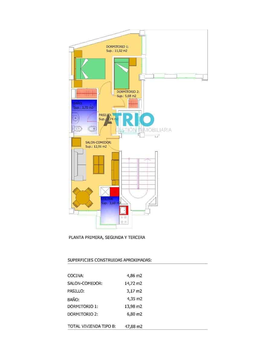 2 soveværelse Lejlighed til leje i Burgos by - € 750 (Ref: 9035865)