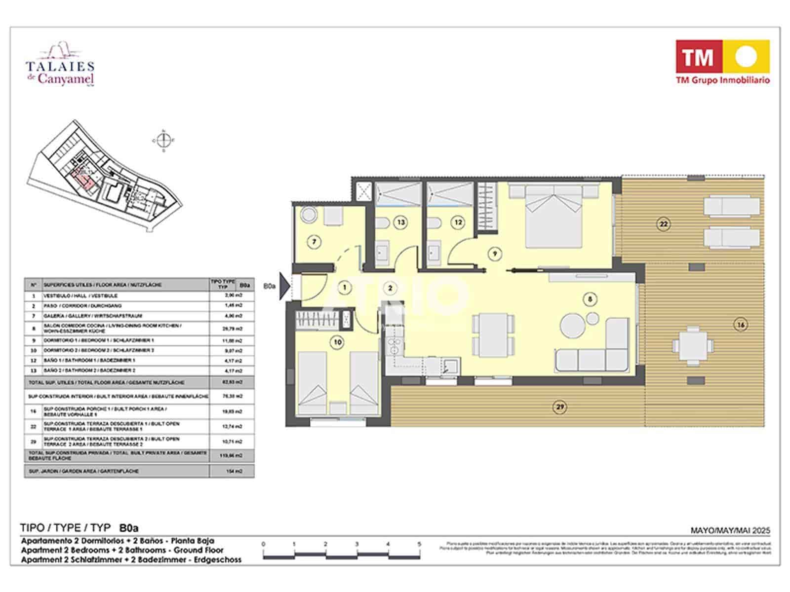 2 soverom Leilighet til salgs i Canyamel med svømmebasseng garasje - € 436 000 (Ref: 9941227)