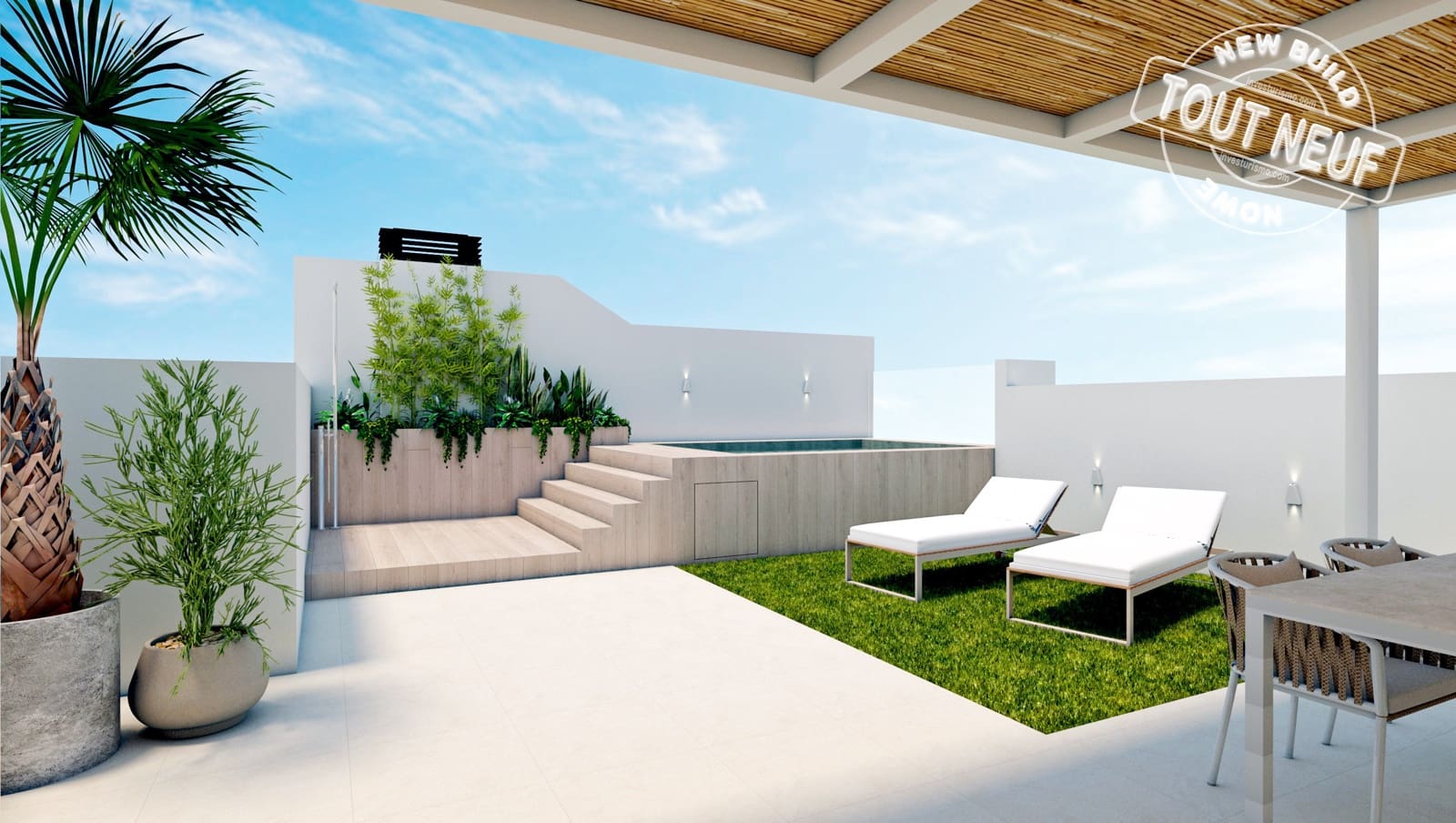 3 sovrum Bungalow till salu i Torre de la Horadada med pool garage - 335 000 € (Ref: 7470507)