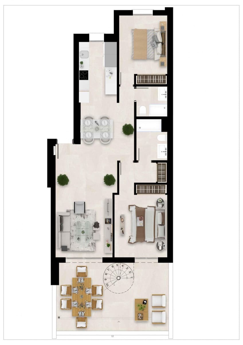 2 chambre Appartement à vendre à Estepona avec piscine - 390 000 € (Ref: 9502283)