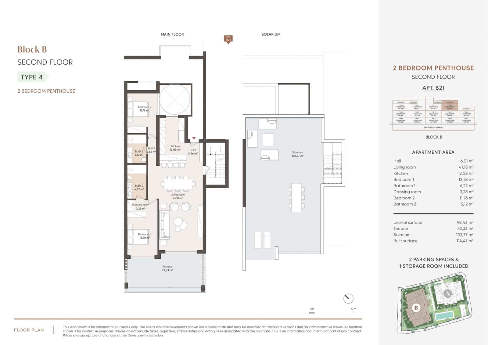 Ático de 2 habitaciones en New Golden Mile en venta con piscina - 1.950.000 € (Ref: 9536788)