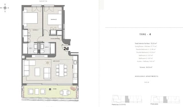 2 Zimmer Apartment zu verkaufen in Parque Central, Estepona mit Pool - 530.000 € (Ref: 9551456)