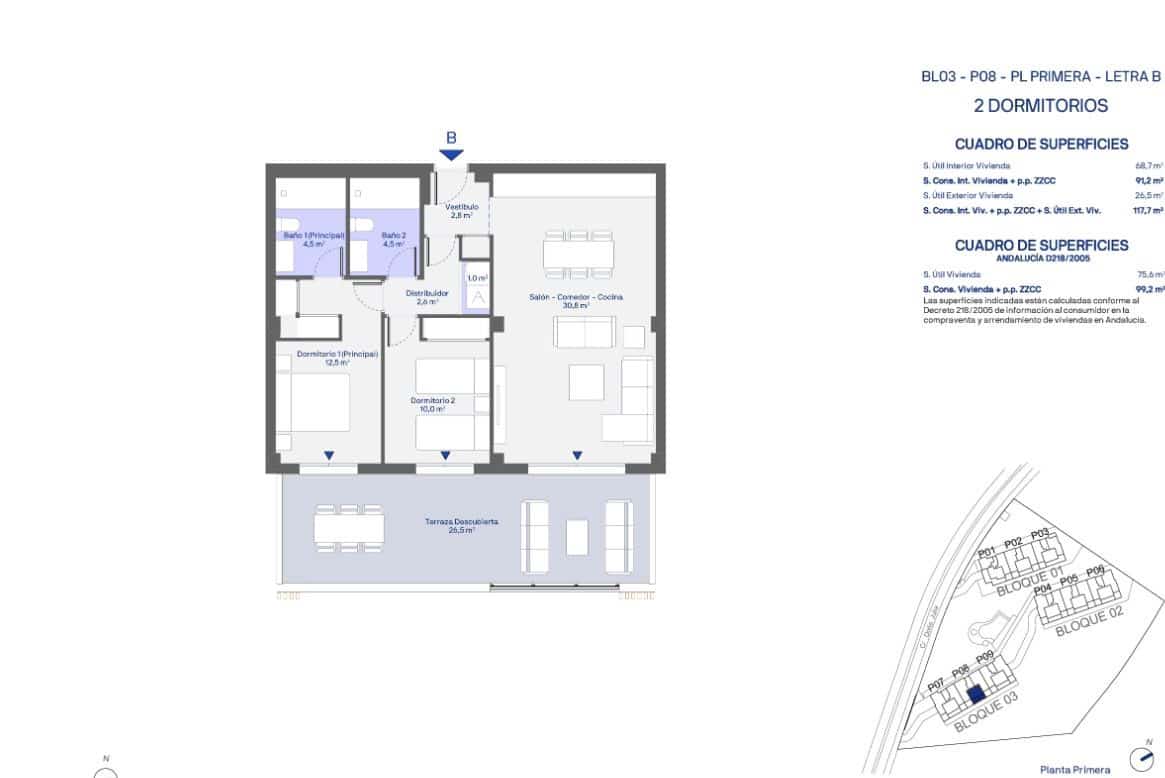 2 camera da letto Appartamento in vendita in Casares con piscina - 411.000 € (Rif: 9565220)