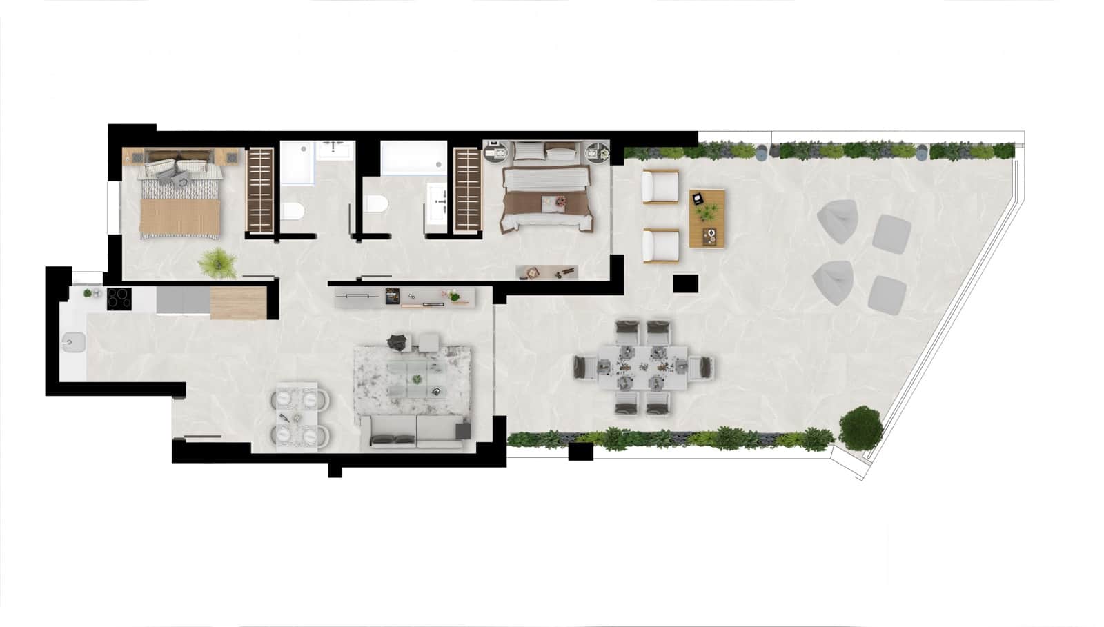 2 Zimmer Apartment zu verkaufen in Mijas mit Pool - 390.000 € (Ref: 9586475)