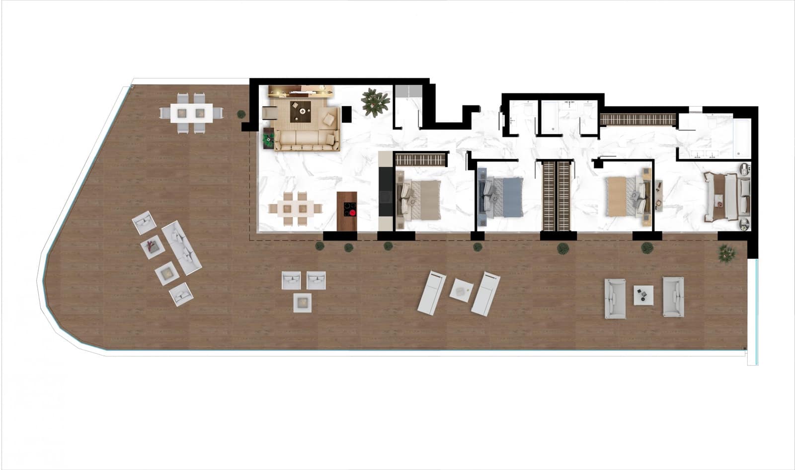 4 bedroom Penthouse for sale in Marbella with pool - € 1,510,000 (Ref: 9602645)