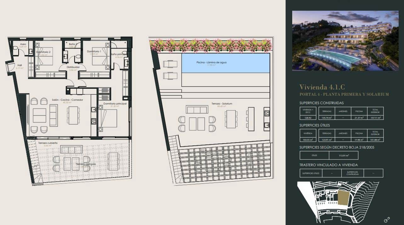 2 makuuhuone Huoneisto myytävänä paikassa Benahavis mukana uima-altaan - 1 315 000 € (Ref: 9634218)