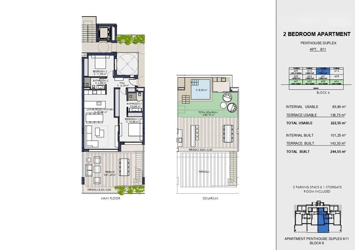 2 camera da letto Attico in vendita in New Golden Mile con piscina - 978.200 € (Rif: 9755640)