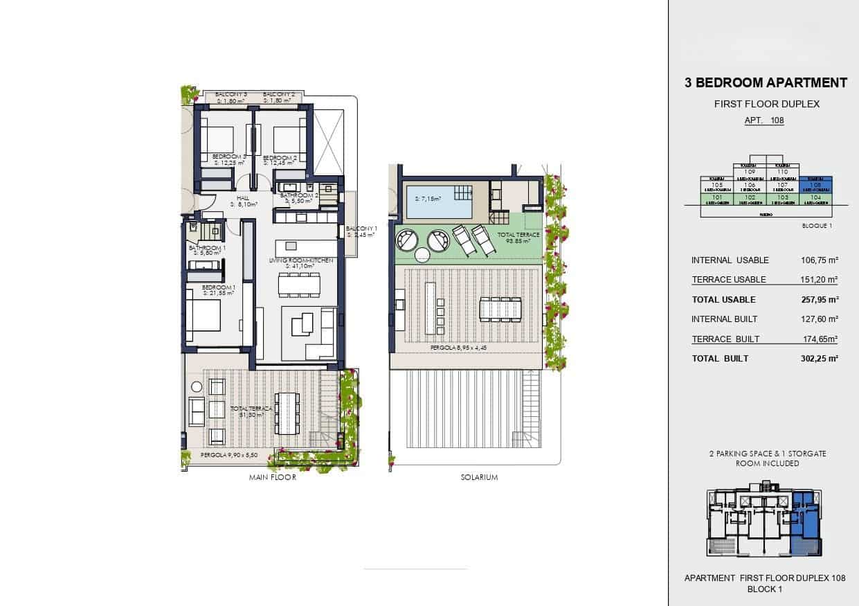 3 camera da letto Appartamento in vendita in New Golden Mile con piscina - 1.178.775 € (Rif: 9755642)
