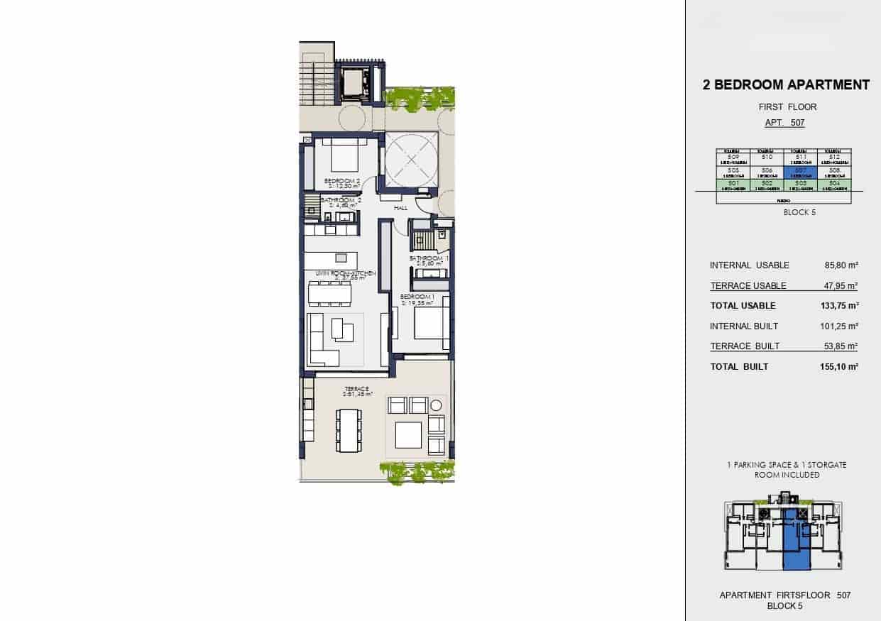 2 sovrum Lägenhet till salu i New Golden Mile med pool - 674 685 € (Ref: 9755644)