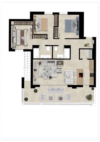 3 soveværelse Penthouse til salg i Mijas med swimmingpool - € 640.000 (Ref: 9873491)