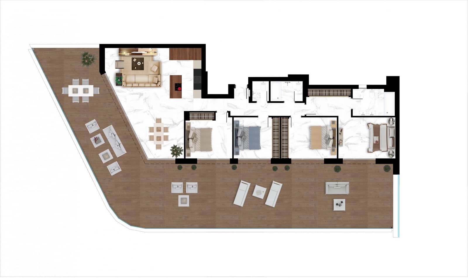 4 bedroom Penthouse for sale in Marbella with pool - € 1,460,000 (Ref: 9873492)
