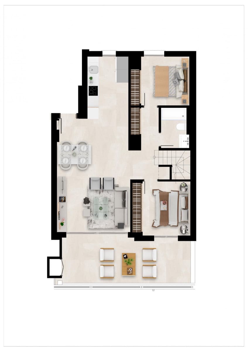 3 soverom Penthouse til salgs i Mijas med svømmebasseng - € 505 000 (Ref: 9876398)