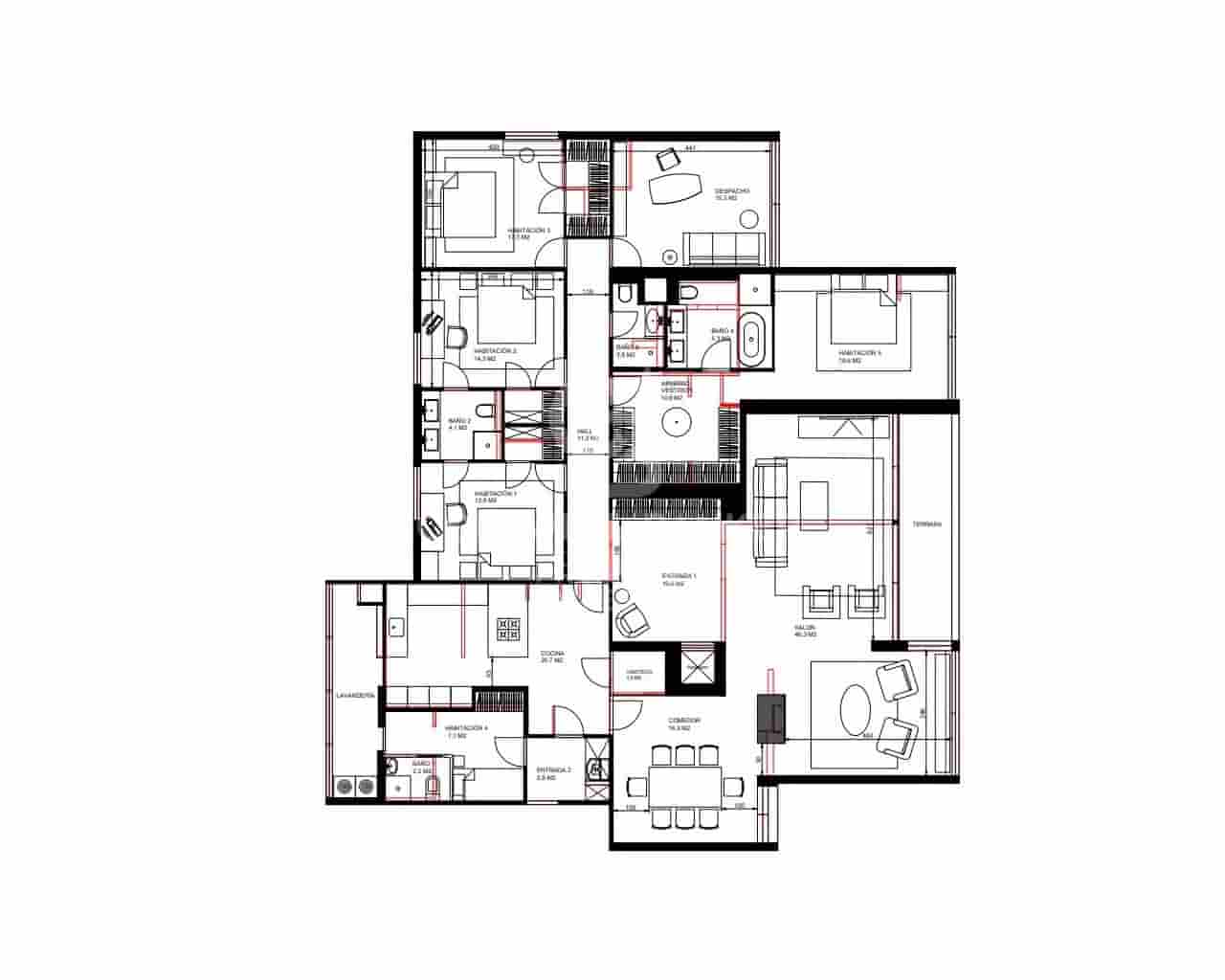 5 sypialnia Mieszkanie na sprzedaż w Miasto Barcelona z garażem - 2 800 000 € (Ref: 9579096)