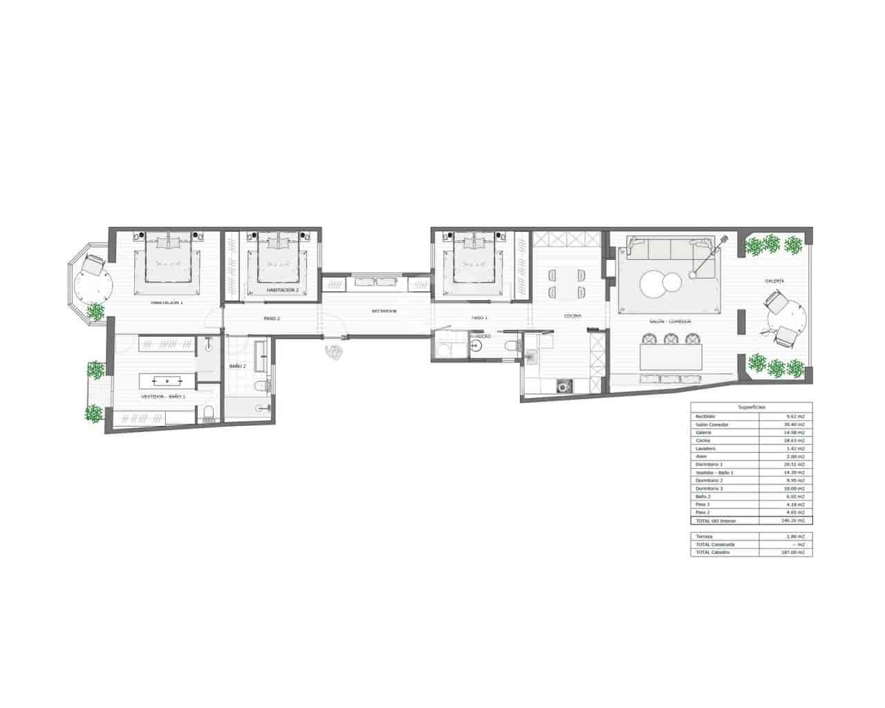 3 quarto Apartamento para venda em Barcelona cidade - 1 560 000 € (Ref: 9579106)