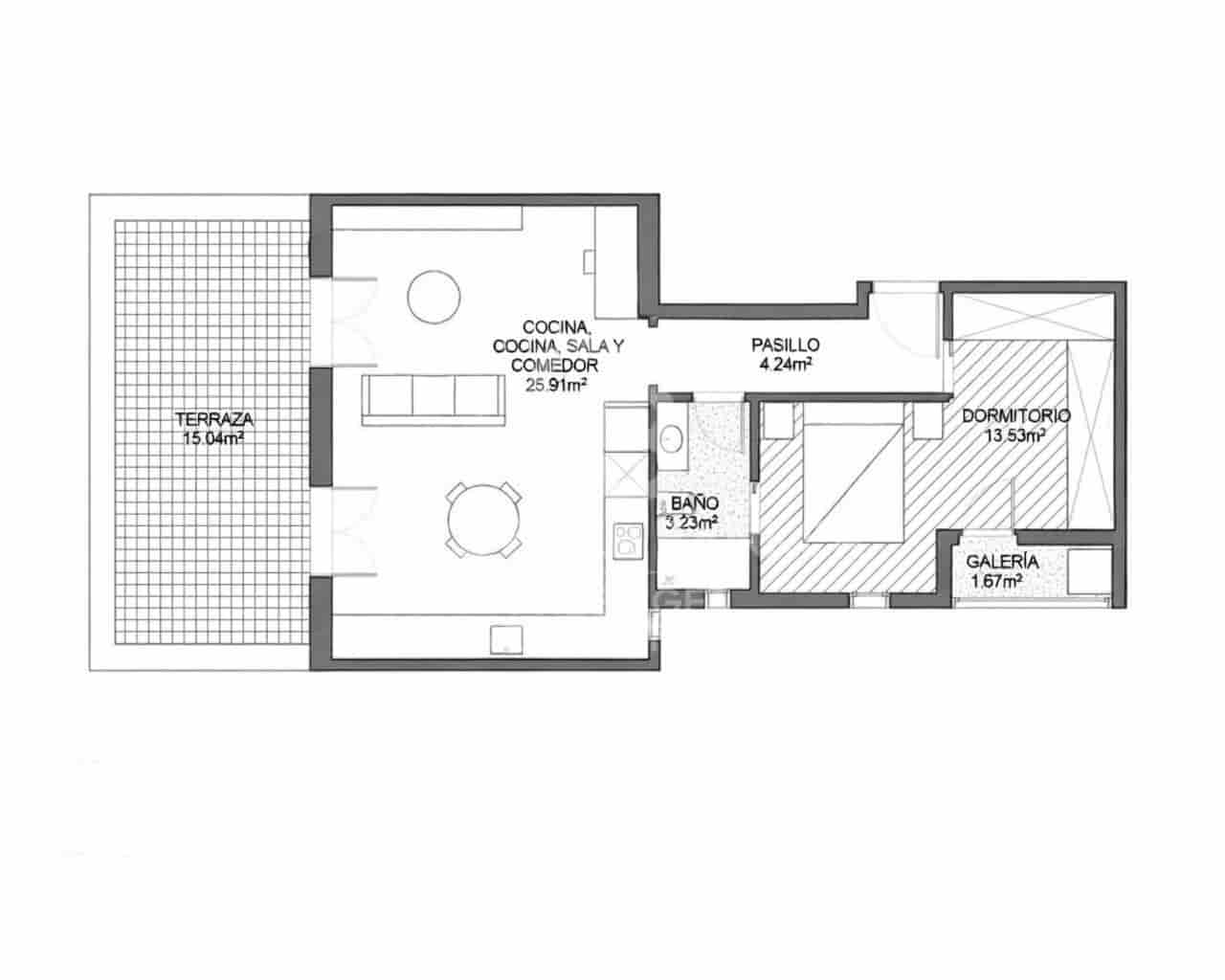 1 soveværelse Penthouse til salg i Barcelona by - € 595.000 (Ref: 9690481)