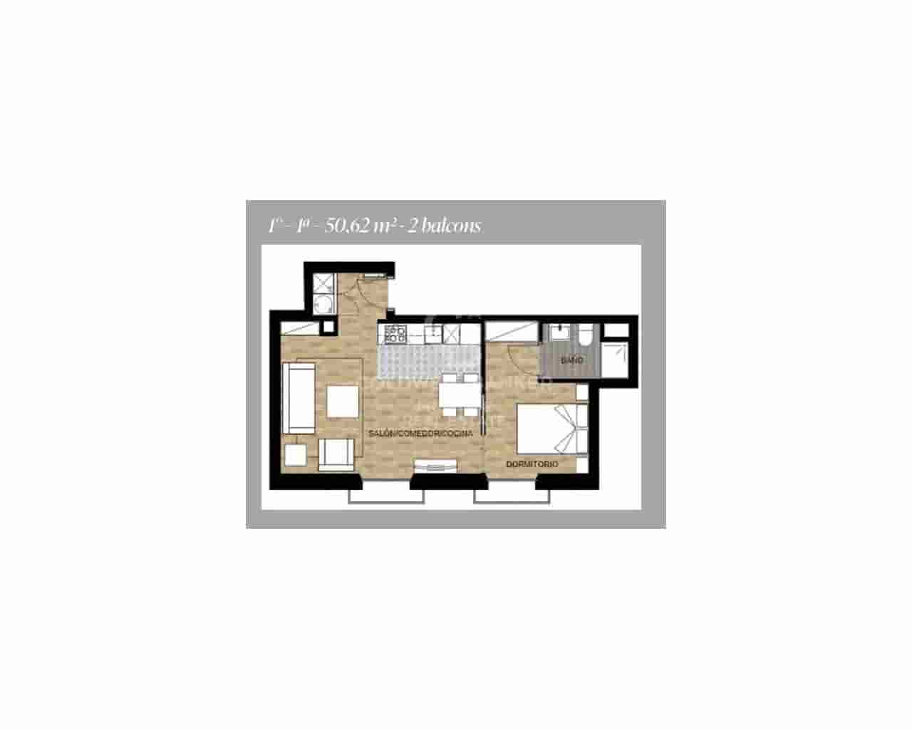 1 Zimmer Wohnung zu verkaufen in Barcelona Stadt - 310.000 € (Ref: 9770568)