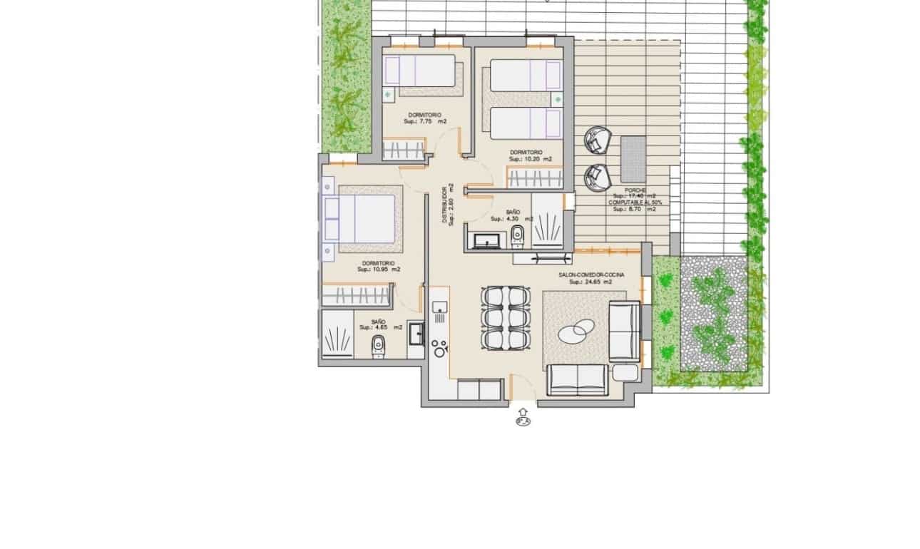 3 soveværelse Lejlighed til salg i San Juan de los Terreros med swimmingpool garage - € 240.000 (Ref: 8199270)