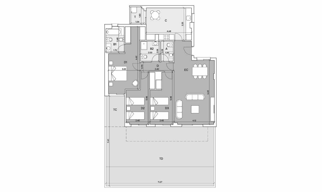 3 soveværelse Lejlighed til salg i San Juan de los Terreros med swimmingpool garage - € 239.000 (Ref: 9256326)